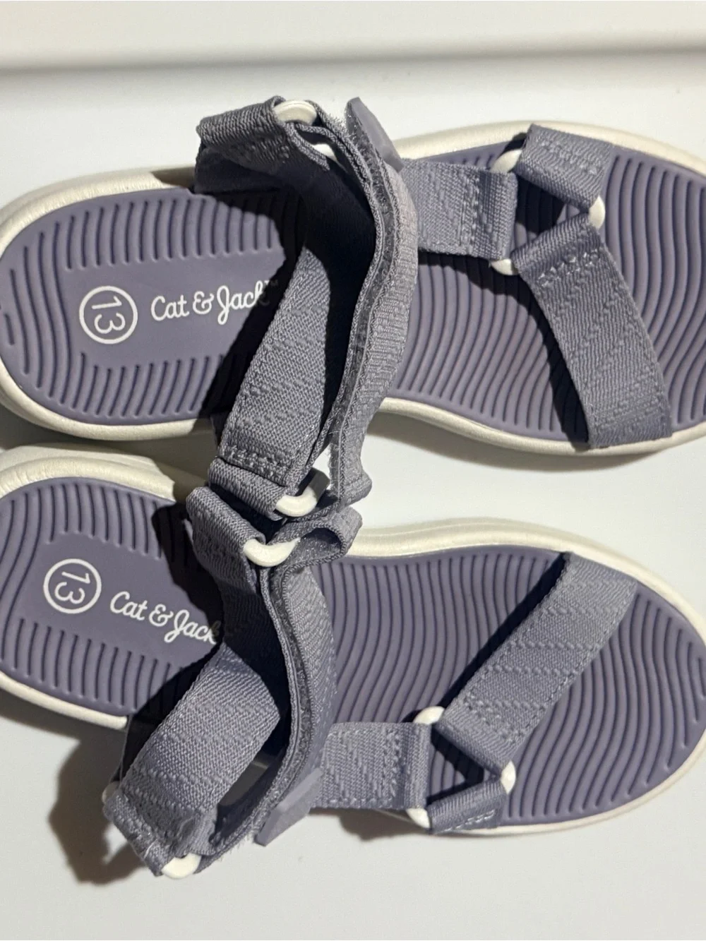 Cat & Jack Light Lavender Sport Sandals with White Platform Sole